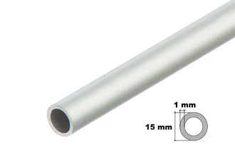 Round Tube Pipe Natural Aluminium 1 M / 39.37