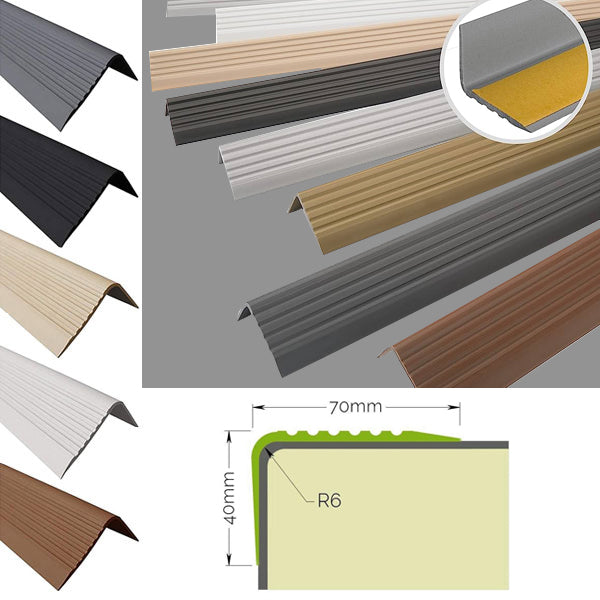 Anti Slip Stair Nosing Rubber Angle Step Edge RGPD - 900mm