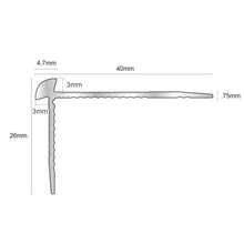 TVC 40 x 26mm Anodised Aluminium LVT Stair nosing Edge Profile For 3mm Flooring