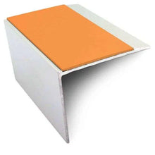 NSL21 67 x 55mm Aluminium Stair Nosing with PVC Anti-Slip & DDA Compliance