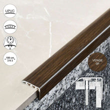 D-K0300 PVC Wood Effect Stair Nosing Edge Trim – 25 x 25mm UPVC Step Protector