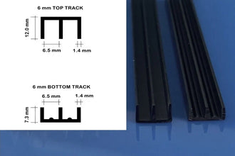 Vivarium Top & Bottom Double Channel Glass Runners Track
