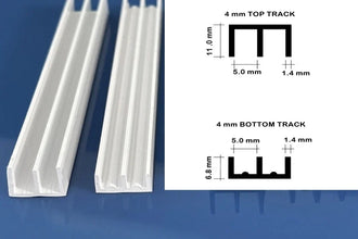 Vivarium Top & Bottom Double Channel Glass Runners Track