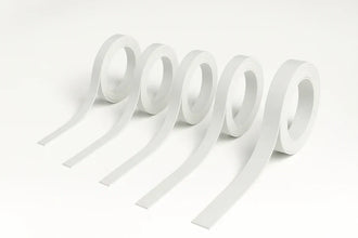 White PVC Plastic Bar Strip Roll Flat Architrave Trim Various Sizes