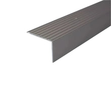 A32 65 x 42mm Anodised Aluminium Non Slip Ribbed Treads Stair Nosing Edge Trim