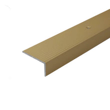 A33 40 x 20mm Anodised Aluminium Non Slip Ribbed Treads Stair Nosing Edge Trim