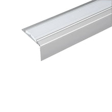 A38 - 46 x 30mm Anodised Aluminium Non Slip Rubber Stair Nosing Edge Trim
