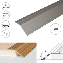 A47 41mm Anodised Aluminium Self Adhesive Door Threshold Ramp Profile