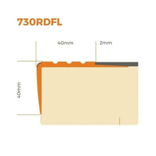 Flexible Luminescent Non-Slip PVC Stair Nosing 730-RDFL ( 1200mm x 40mm x 40mm )