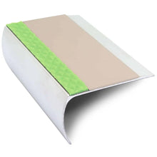 ASL25 69x40mm Aluminium Non Slip Stair Nosing Edge Trim With Pvc Insert