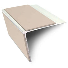 NSL28 DDA Compliant Aluminium Stair Nosing 75x58mm – Non-Slip Edge Trim with PVC Insert