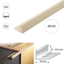 PVC L-Shaped Tile Edge Trim – 8mm, 10mm, 12.5mm Depth