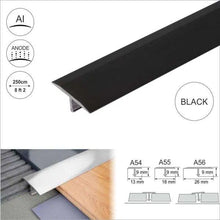 A55 18mm Anodised Aluminium T-Bar Threshold Strip for Tile Transitions