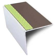 ASL20 57x55mm DDA Compliant Aluminium Non Slip Stair Nosing Edge Trim With Pvc Insert