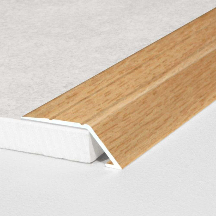 A45 Aluminium Wood Effect Self Adhesive Door Threshold Ramp Profile