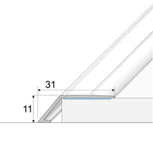 A45 31mm Anodised Aluminium Self Adhesive Door Threshold Ramp Profile
