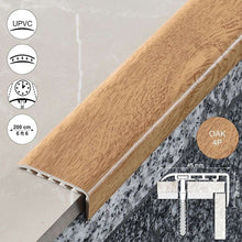 45x22mm Wood Effect PVC Stair Nosing – UPVC Edge Trim for Safe Step Protection