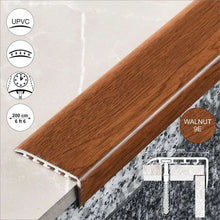 45x22mm Wood Effect PVC Stair Nosing – UPVC Edge Trim for Safe Step Protection