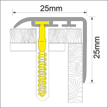 D-K0300 PVC Wood Effect Stair Nosing Edge Trim – 25 x 25mm UPVC Step Protector
