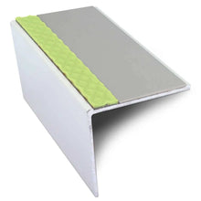 ASL20 57x55mm DDA Compliant Aluminium Non Slip Stair Nosing Edge Trim With Pvc Insert
