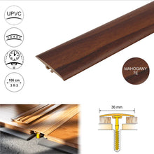 D-P0100 36mm PVC Wood-Effect Flat Door Threshold Strip
