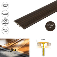 D-P0100 36mm PVC Wood-Effect Flat Door Threshold Strip