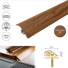 D-PS400 40mm PVC Wood-Effect Ramp Door Threshold