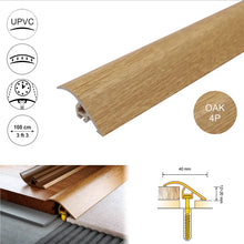 D-PS400 40mm PVC Wood-Effect Ramp Door Threshold