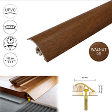 D-PS400 40mm PVC Wood-Effect Ramp Door Threshold