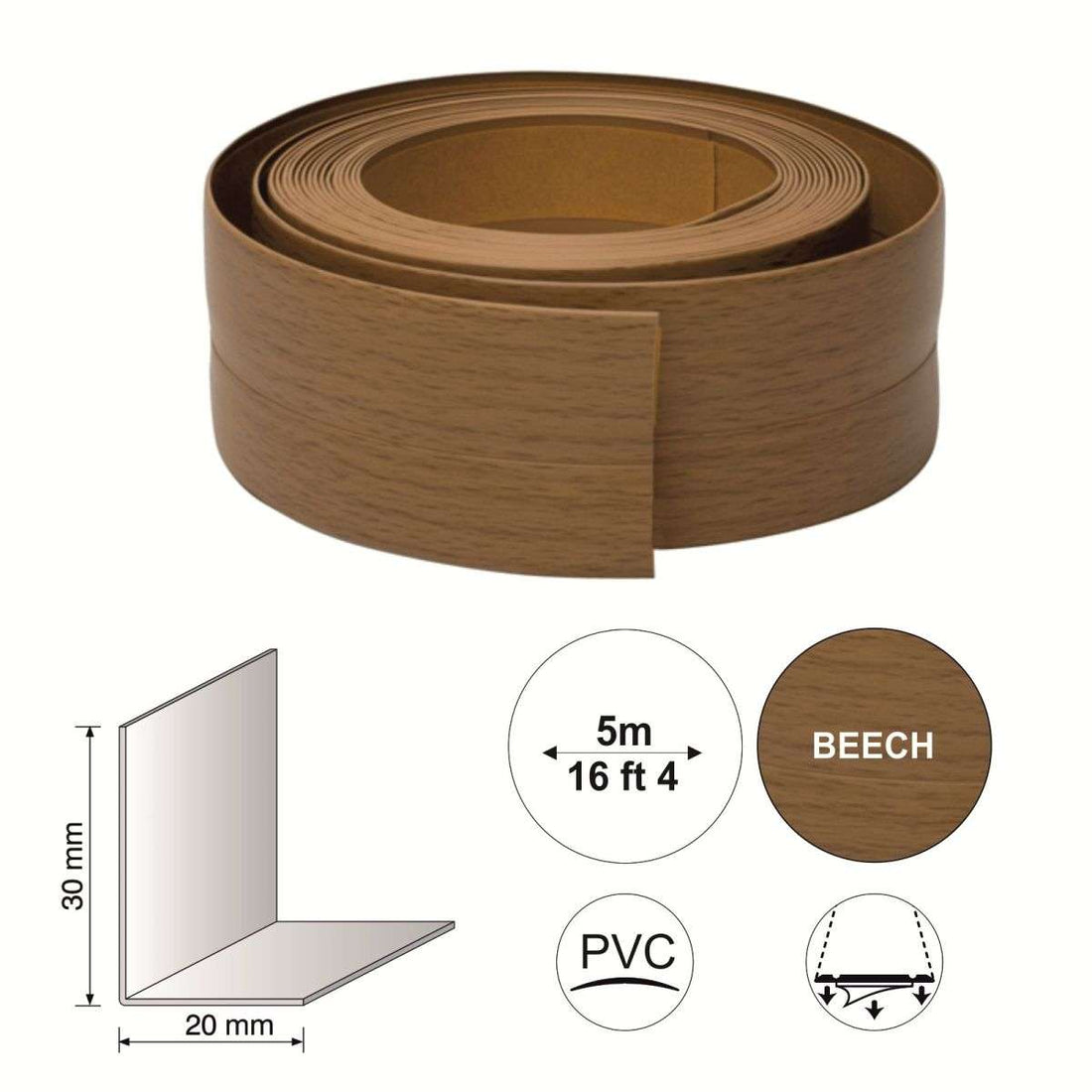 Flexi Adjustable PVC Baseboard