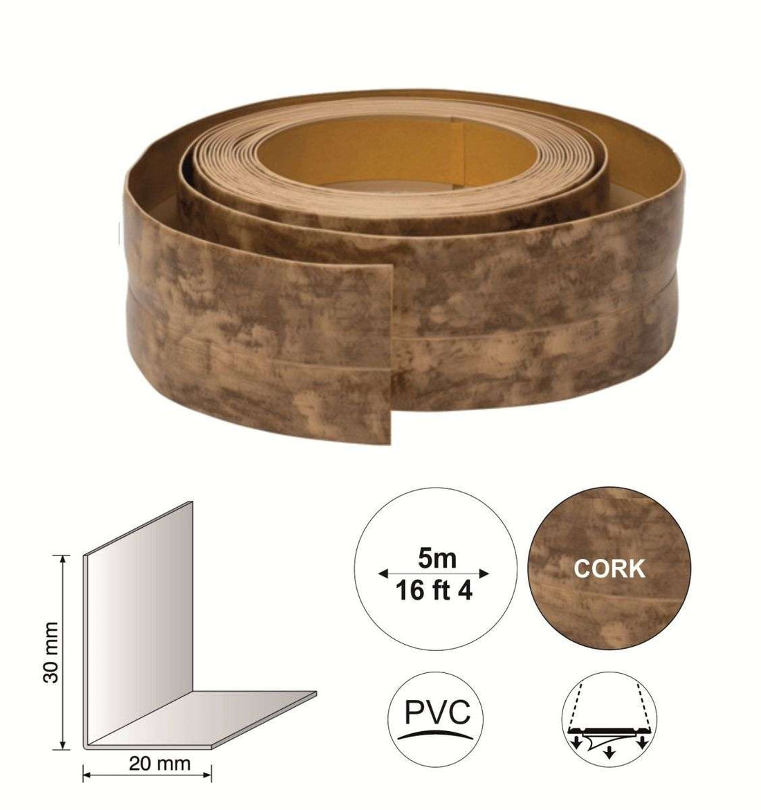 Flexi Adjustable PVC Baseboard