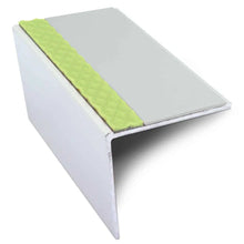 ASL20 57x55mm DDA Compliant Aluminium Non Slip Stair Nosing Edge Trim With Pvc Insert