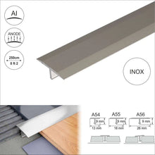 A55 18mm Anodised Aluminium T-Bar Threshold Strip for Tile Transitions