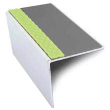 ASL20 57x55mm DDA Compliant Aluminium Non Slip Stair Nosing Edge Trim With Pvc Insert