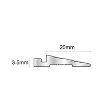 NNL02 Aluminium Clip Ramp – 20 x 3.5mm x 3.22m Floor Transition Profile