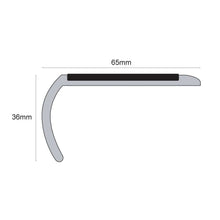 NSP – 56 x 32.5mm Slimline Hard Nose PVC Tredsafe Non Slip Stair Nosing