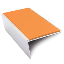NSL02 57x32mm Aluminium Rakeback Stair Nosing with Anti-Slip PVC Insert