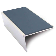 NSL02 57x32mm Aluminium Rakeback Stair Nosing with Anti-Slip PVC Insert