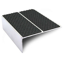 NSL09 Tredsafe 85 x 32mm Aluminium Stair Nosing with PVC Anti-Slip Insert