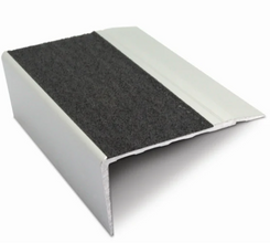 NSL23 68 x 33mm Aluminium Stair Nosing with Silicone Carbide Anti-Slip Insert