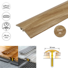 D-P0300 PVC 30mm Wood-Style Door Transition Strip