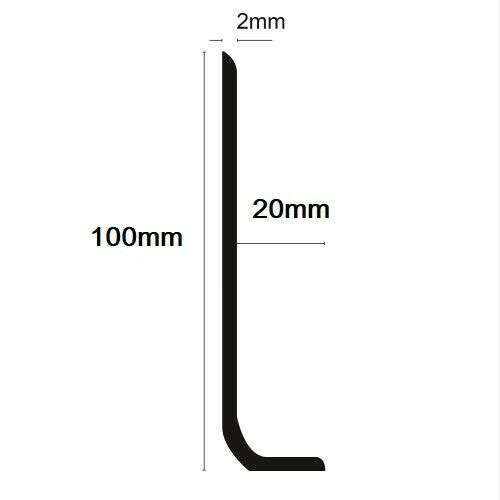 15-meter Long Flexible PVC Sit-On Skirting Board,Angle