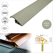 C40 PVC 40mm Wood-Effect Door Threshold Ramp Profile